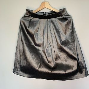 Silver midi skirt
